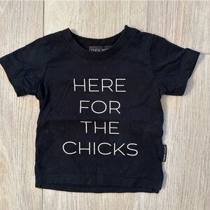 Black Short Sleeve Tee with Fun Print